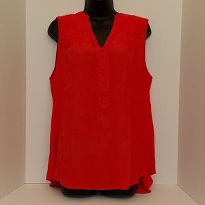 Torrid Red Sleeveless Top with Grommets